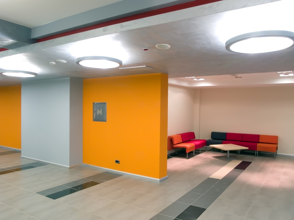 Professionally decorated commercial waiting area