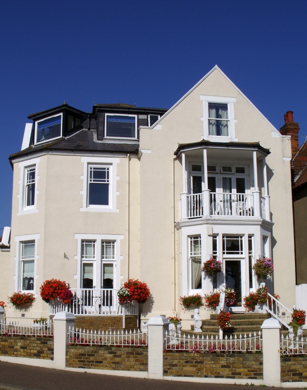 Professionally decorated house exterior